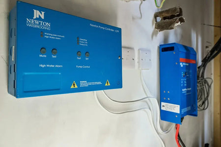 Newton pump alarms, control panels and battery backups
