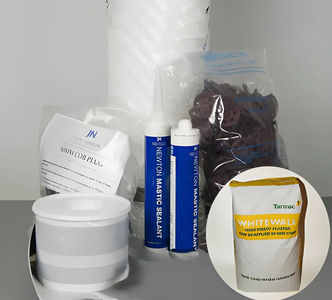 803 Meshed Membrane Pack with Tarmac Whitewall Plaster Waterproofing Type C, Damp, Damp Proof Coating, Damp Proof