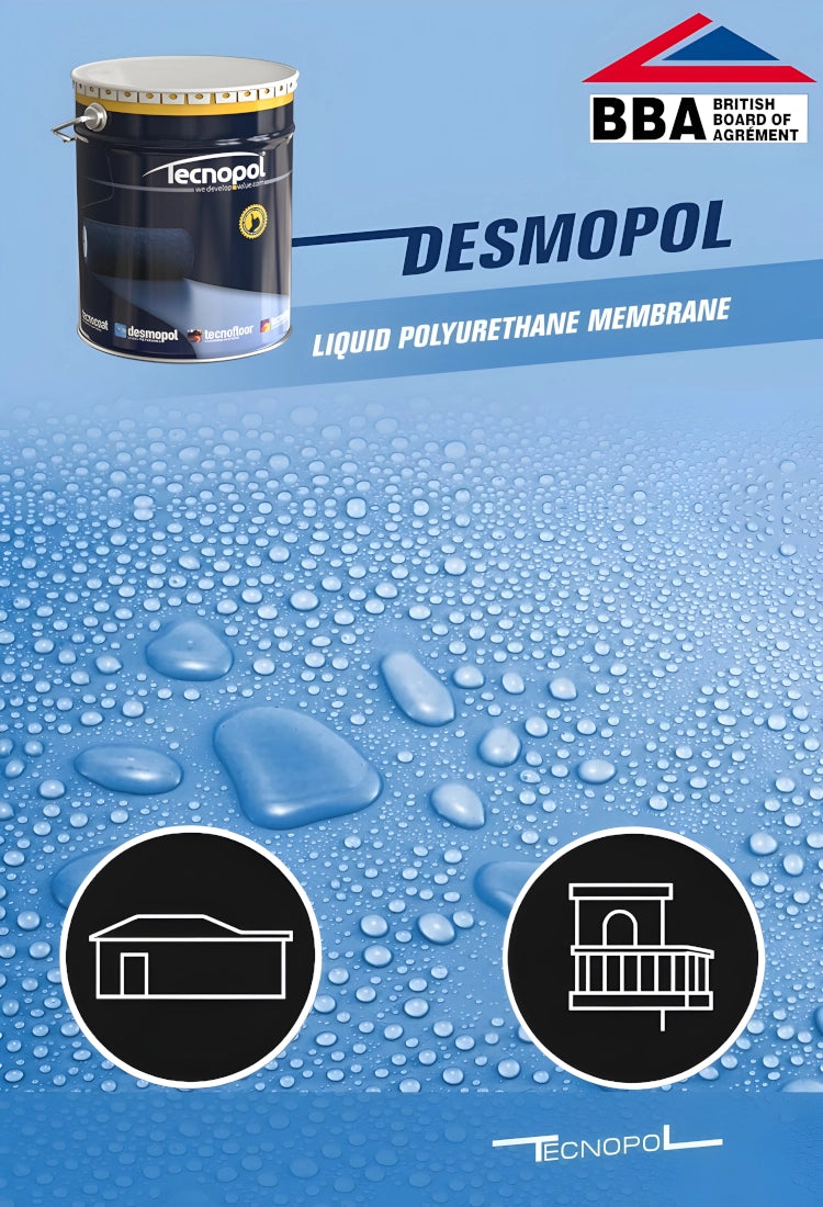 Tecnopol and Desmopol approved distributors — liquid coating for roof waterproofing and more