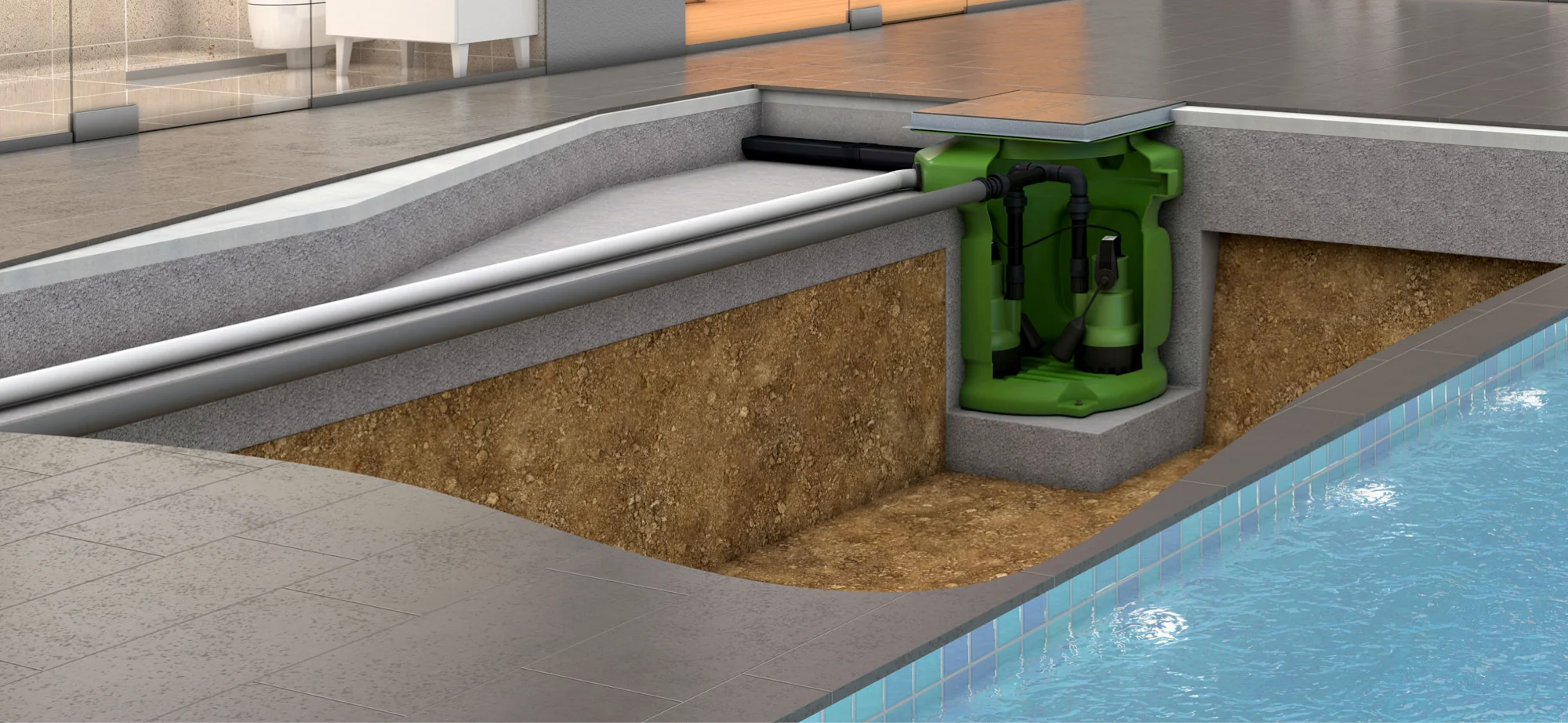 SumpFlo Green Chamber and Pumps