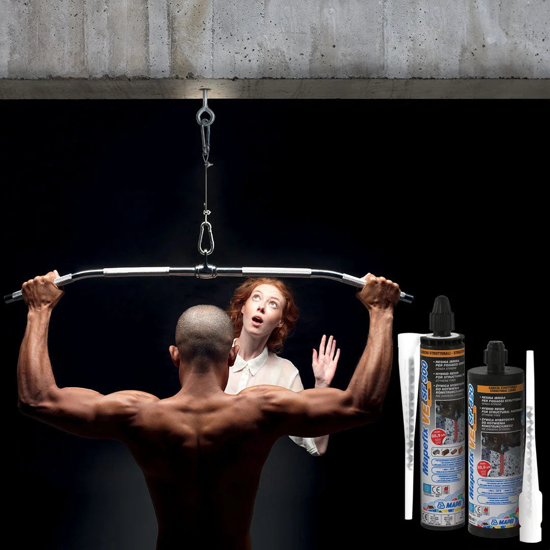 Mapefix VE SF Structural Chemical Anchor for Building Pros Concrete Fixings, Construction Anchoring, Cracked Concrete