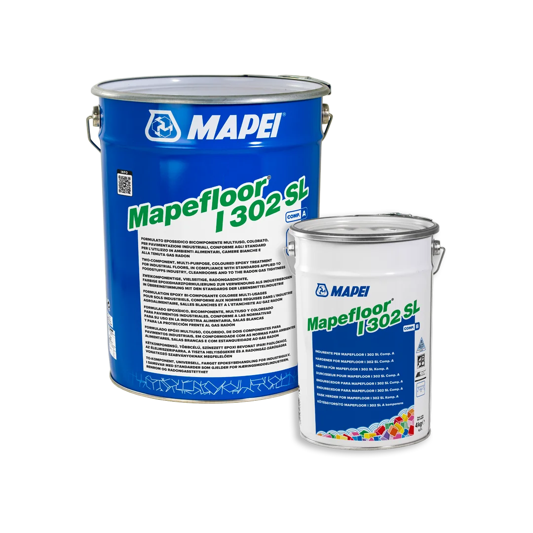 Mapefloor I 302 SL epoxy flooring kit – 20 kg components A and B