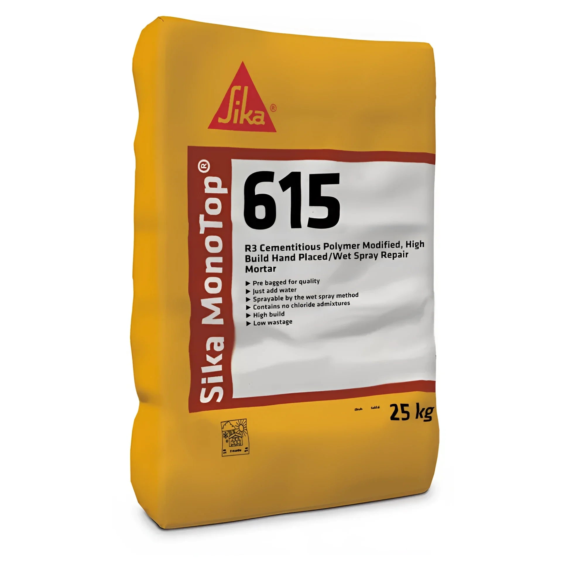 Sika MonoTop 615 concrete repair mortar product bag packaging