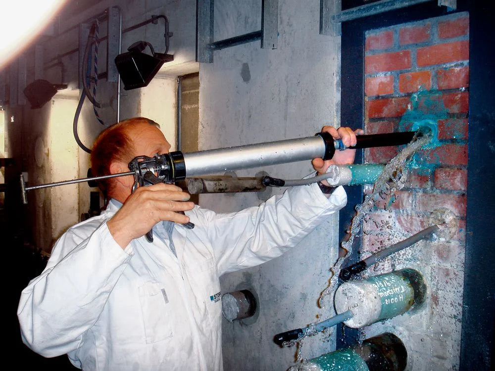 Hydrotank 308 Stopaq Sealant Gun Waterproofing Below Ground Joint Sealing, External Type A Waterproofing, Newton, pipe