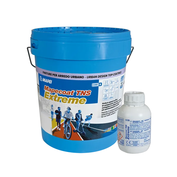 MAPECOAT TNS EXTREME applied on a concrete driveway for vehicle use, showing high-traction textured finish in a customized color