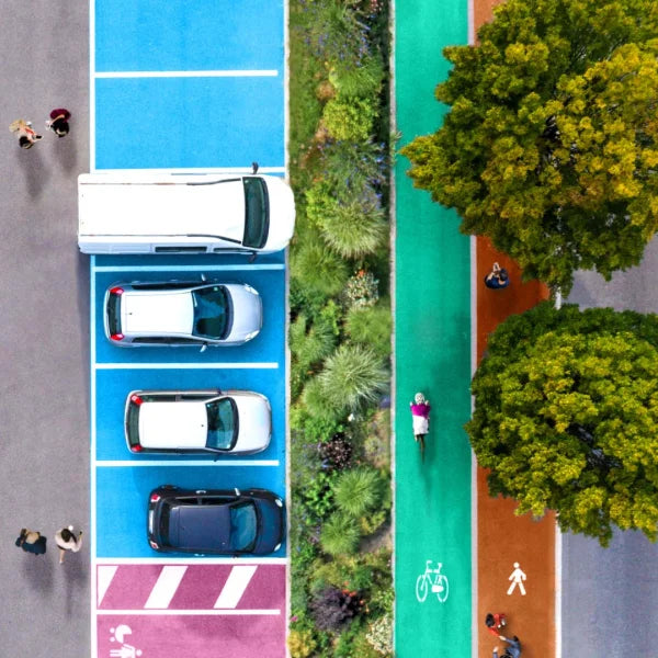 MAPECOAT TNS EXTREME applied on a concrete driveway for vehicle use, showing high-traction textured finish in a customized color