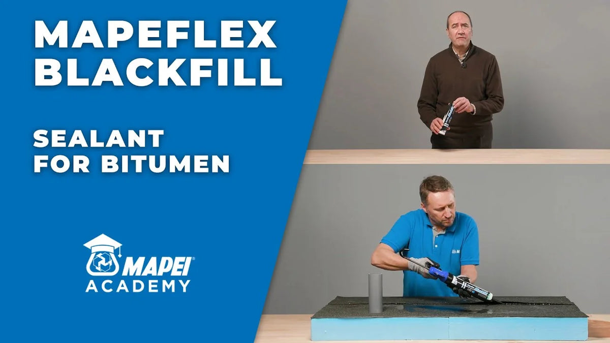 Mapeflex Blackfill 6 x 300ml Mapeflex Blackfill bitumen sealant, 65% elongation for flexible joint sealing. Apply
