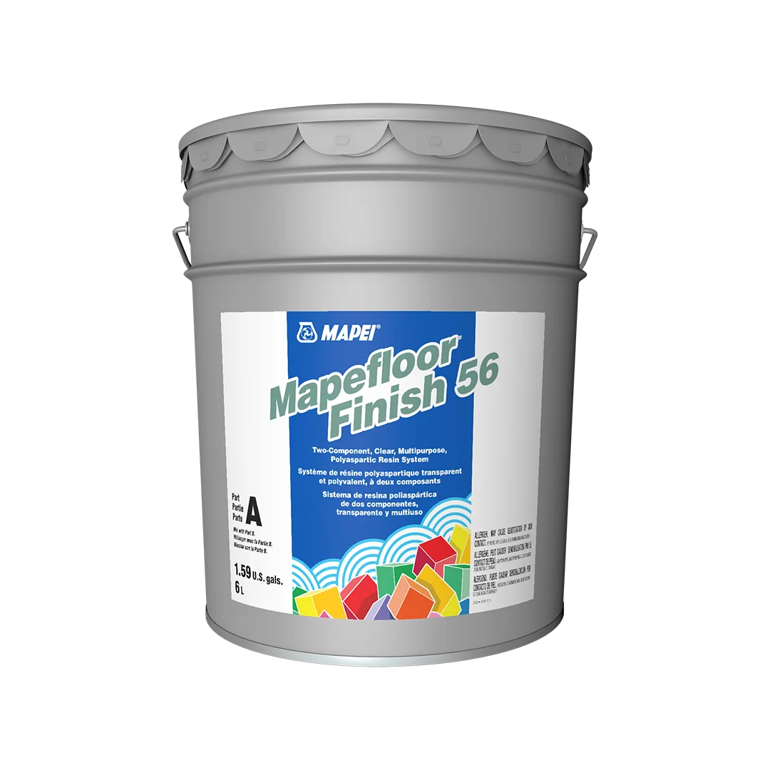 Mapefloor Finish 56 – High-Gloss UV-Resistant Polyaspartic Resin clear coating, Commercial Floor Coating, Commercial