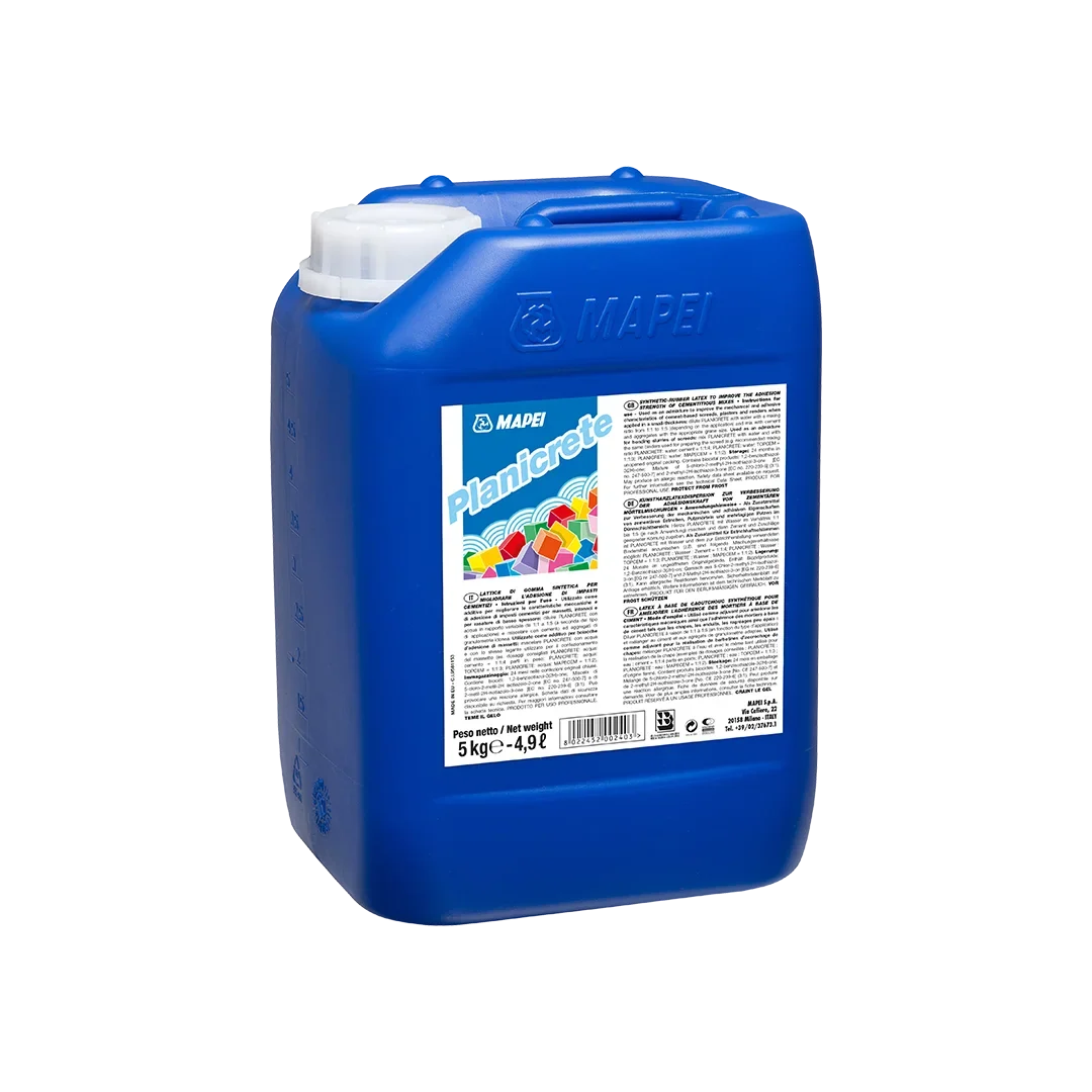 Mapei Planicrete Latex Admixture for Durable Cement Mixes Bonding Slurry, Cement Additive, High Strength Scree, Mapei,
