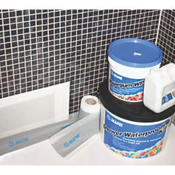 Mapei Shower Waterproofing Kit Mapei bathroom sealing, brush on waterproofing, commercial waterproofing, domestic