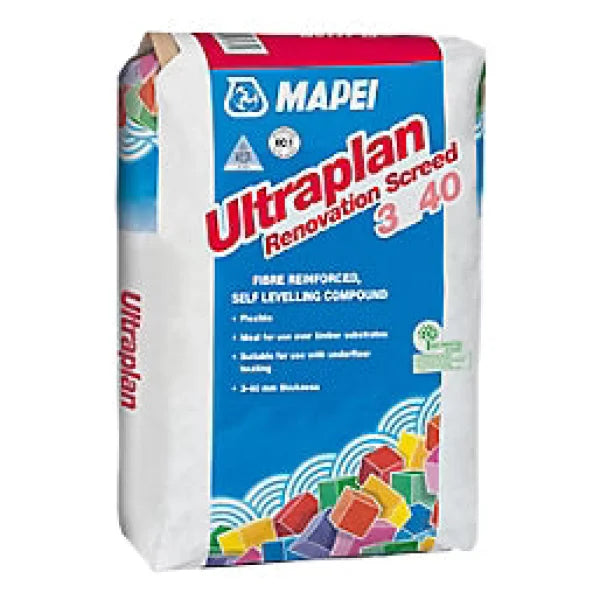 Mapei Ultraplan 3240 Self-Levelling Compound 25kg Mapei 3-40mm screed, ceramic tile subfloor, concrete levelling, fibre