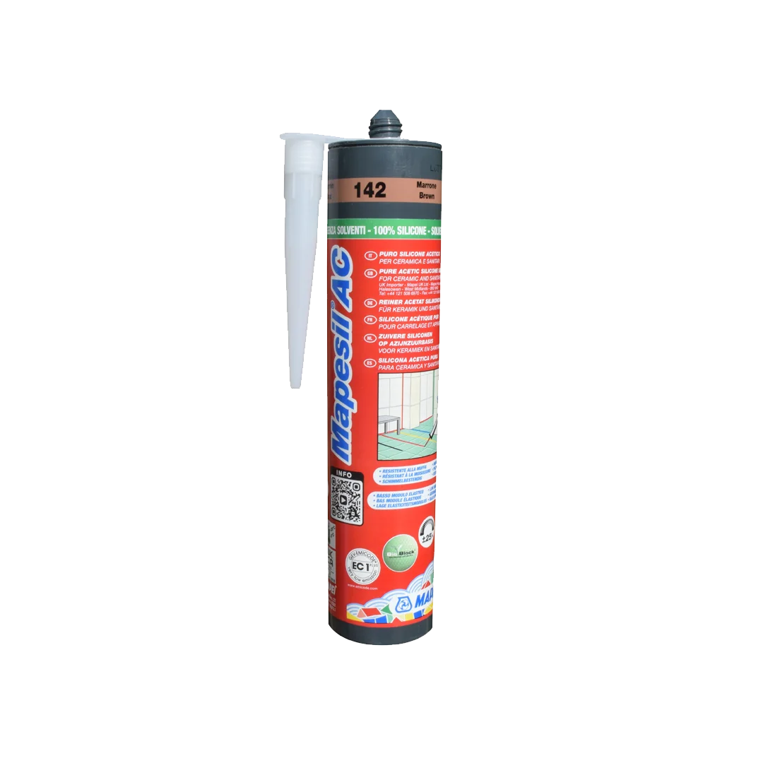 Mapesil AC Silicone Sealant for Roofing and Construction Acetic Silicone, BioBlock Technology, Glass Tile Sealant,