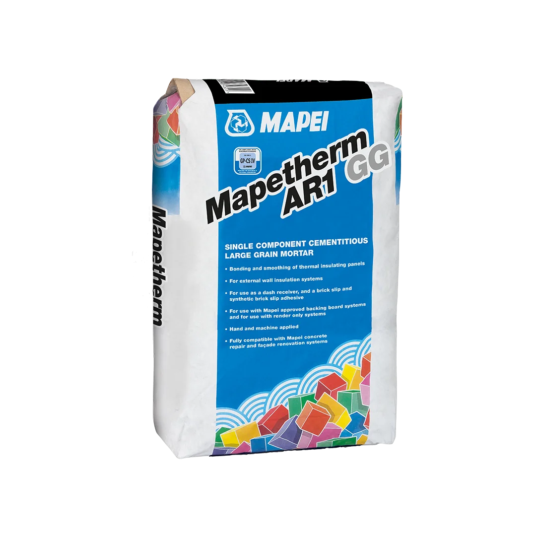 MAPETHERM AR1 GG large-grain cementitious mortar 25kg bag for bonding and levelling insulation panels