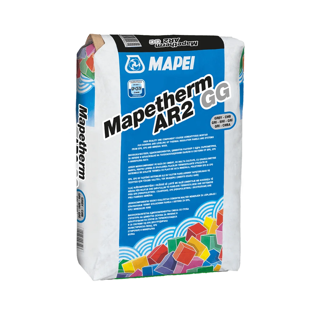 MAPETHERM AR2 GG cementitious mortar 25kg bag for bonding and smoothing insulation panels