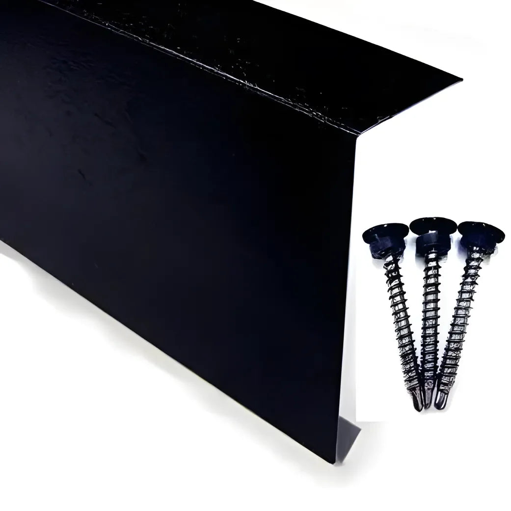 Metal Edge Trim (Black Plastisol) for Roofs Clever Shield Flat Roof, Flat Roof Coating, Podium Deck, Roof Coating
