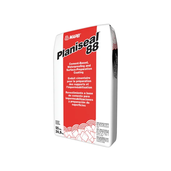 Planiseal 88 cement-based waterproofing coating for concrete and masonry surfaces by MAPEI
