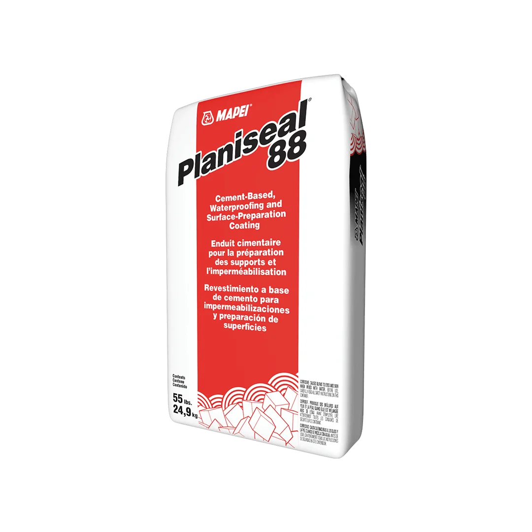 Planiseal 88 cement-based waterproofing coating for concrete and masonry surfaces by MAPEI