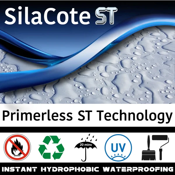 SilaCote ST 200 Instant Hydrophobic Waterproof Roof SilaCote Fire Rated, Flat Roof, Flat Roof Coating, Flat Roof