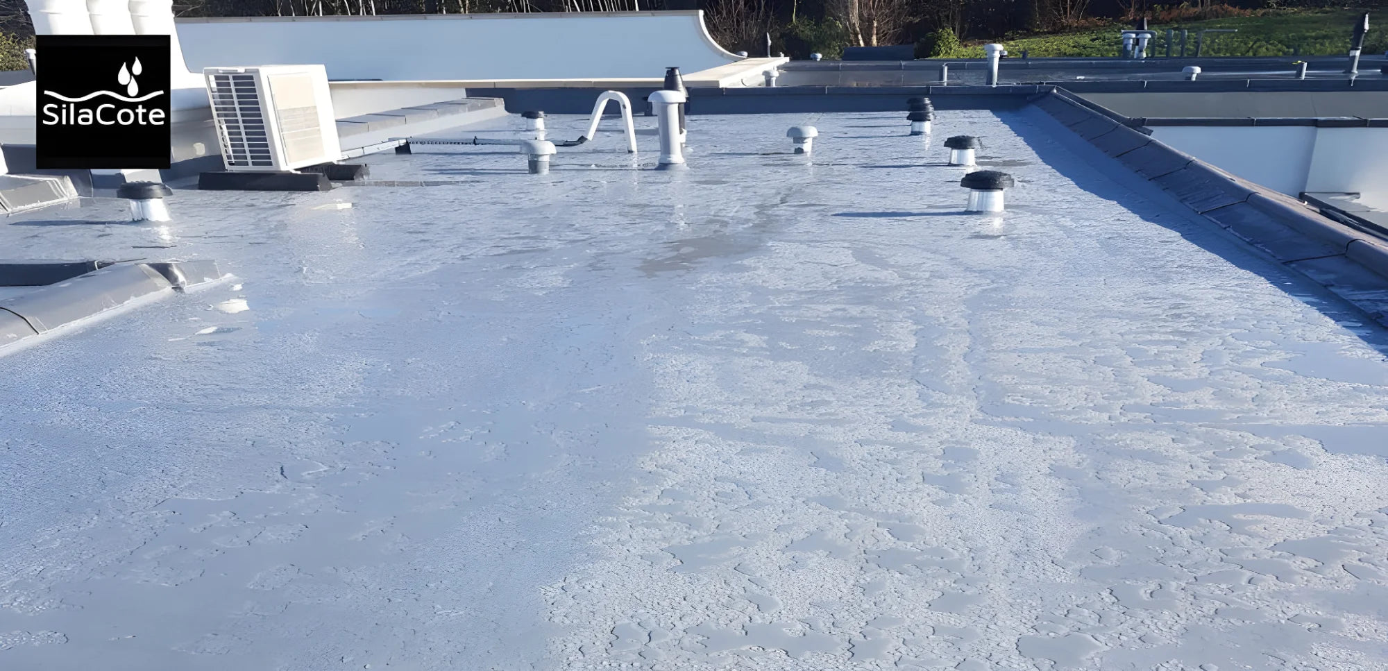 SilaCote ST 200 Instant Hydrophobic Waterproof Roof SilaCote Fire Rated, Flat Roof, Flat Roof Coating, Flat Roof