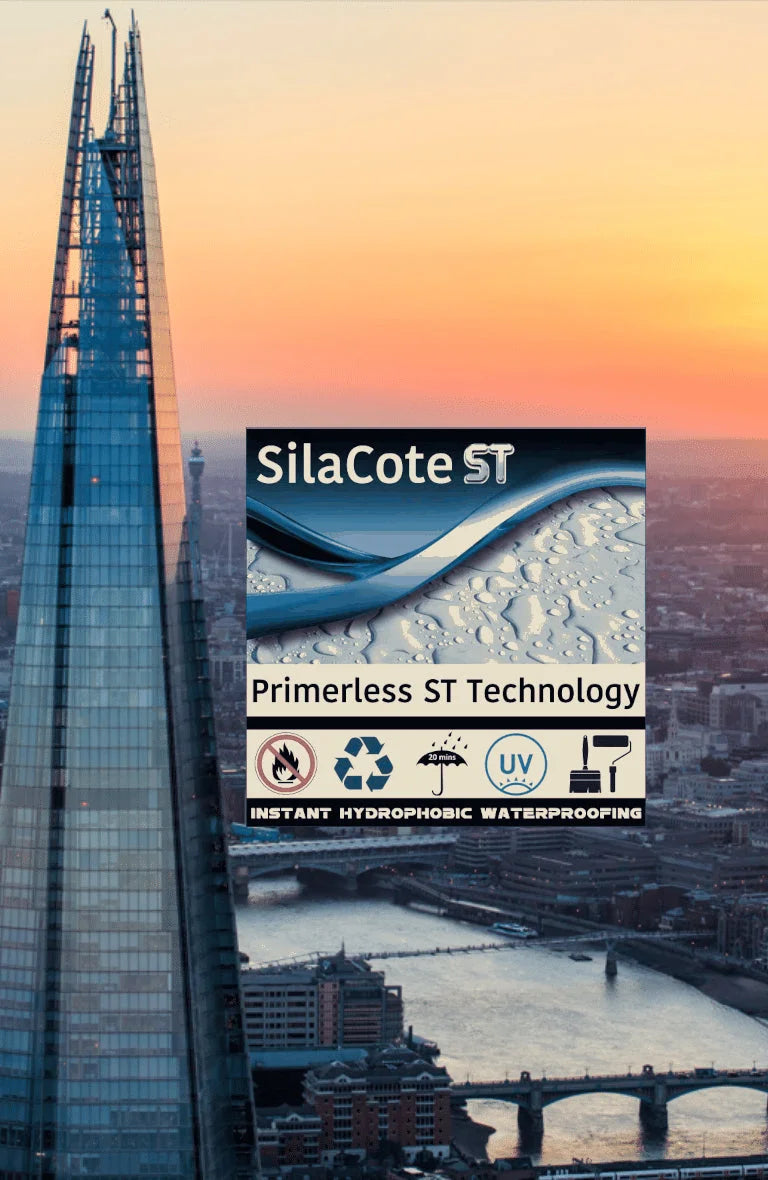 SilaCote ST 300 Instant Hydrophobic Waterproof Roof SilaCote balcony coating, balcony waterproof coating, building