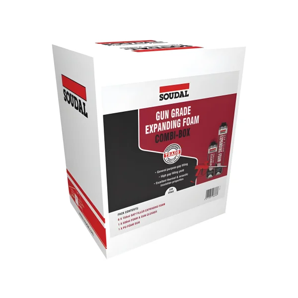 Soudal Soudafoam Gap Filler Gun Grade Combi-box Applicator Soudal Adhesive, Expanding Foam, gap filler, gap filling,