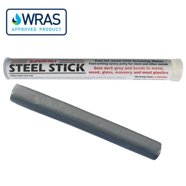 Superfast Steel Epoxy Putty Stick Sylmasta Epoxy Putty Stick, Superfast Steel, Sylmasta Metal Repair, WRAS