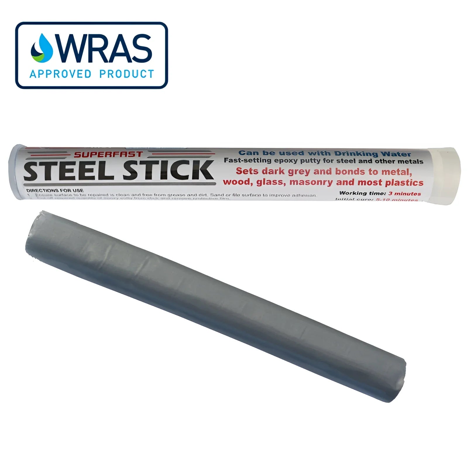 Superfast Steel Epoxy Putty Stick Sylmasta Epoxy Putty Stick, Superfast Steel, Sylmasta Metal Repair, WRAS