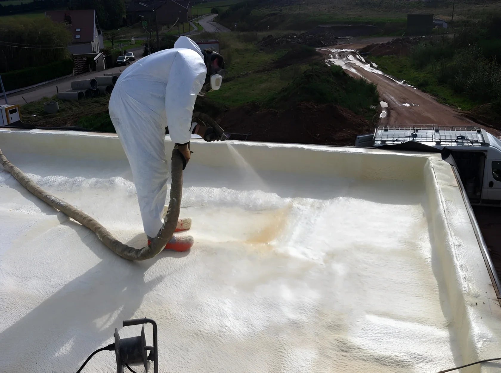 TECNOFOAM G - 2040 FR Spray Insulation Foam Tecnopol Desmopol, Flat Roof, Flat Roof Coating, Insulation, insulation