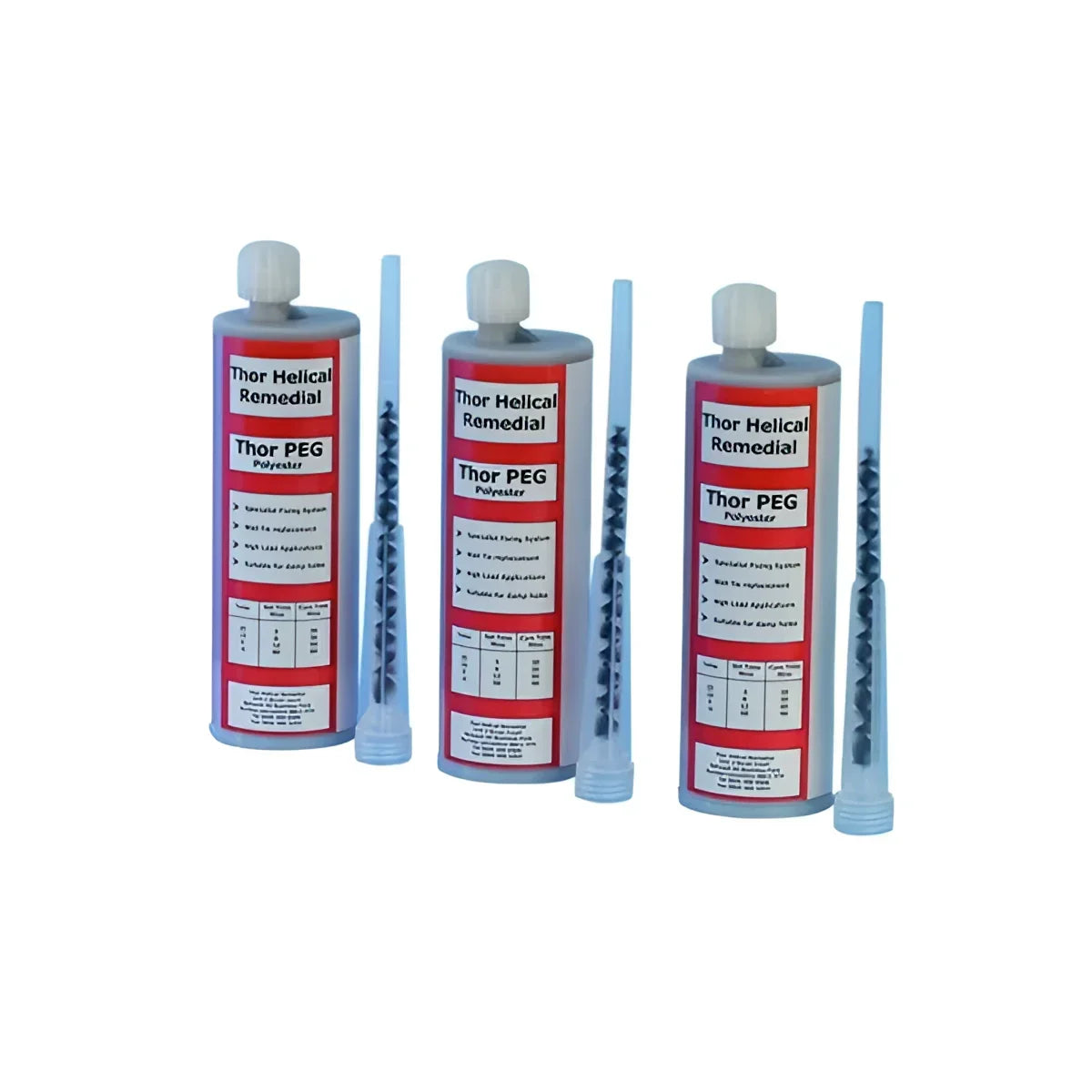 Thor Helical Remedial Polyester Grout Strength Helical Adhesive, gap filler, gap filling, gap sealant, Grouts and Resins