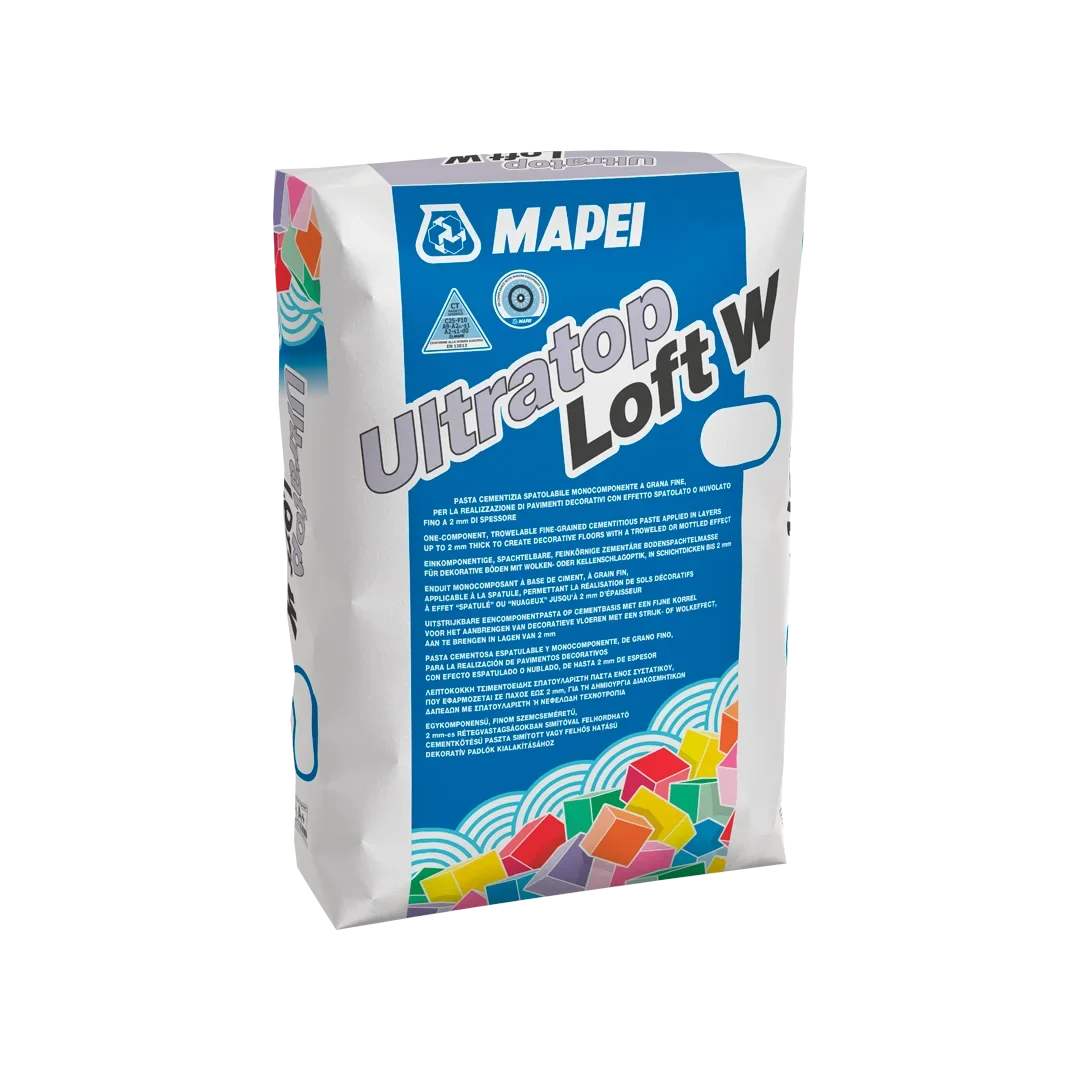 “ULTRATOP LOFT W fine-textured decorative cementitious paste for floors and walls – smooth trowel finish”