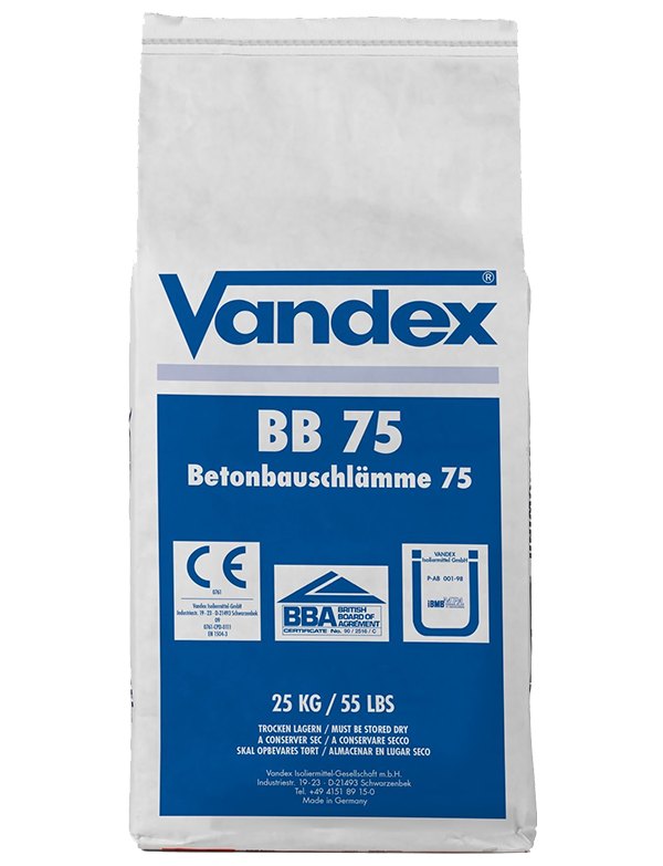 VANDEX BB 75 E waterproofing slurry