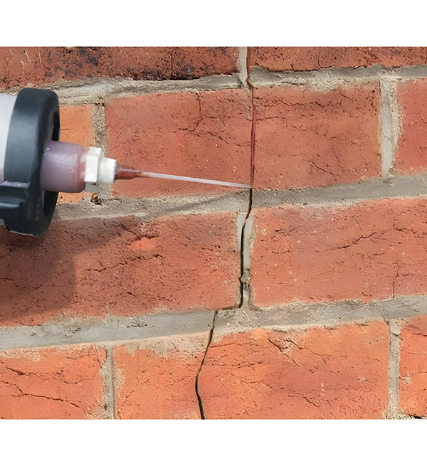 Wykamol Crack Sealer Plus Brick Red Repair Kit Helical Basement, Basement Construction, building material suppliers,