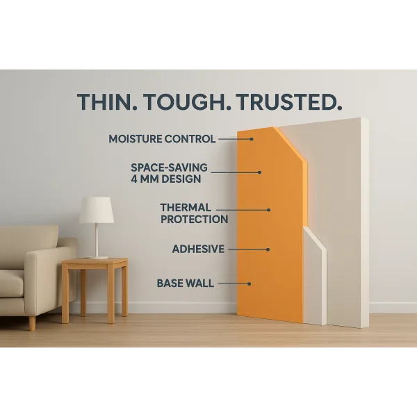 Wykamol Isotherm Wall Insulation 1m Roll, Condensation Control, Damp Proofing, Efflorescence Prevention, Energy