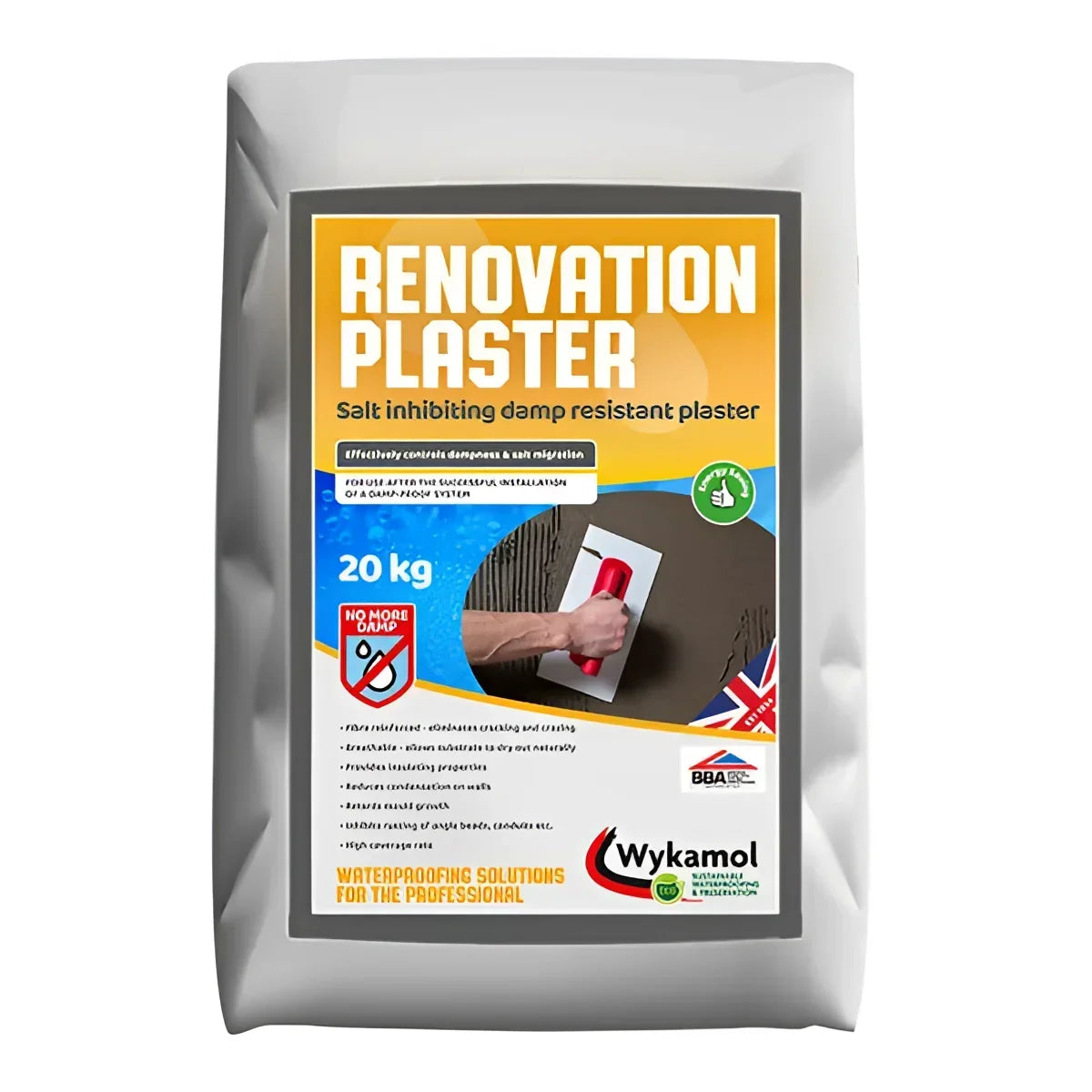 Wykamol Renovation Plaster 20 Kg for Damp Walls Wykamol No More Damp Renovation Plaster, Property Renovation,