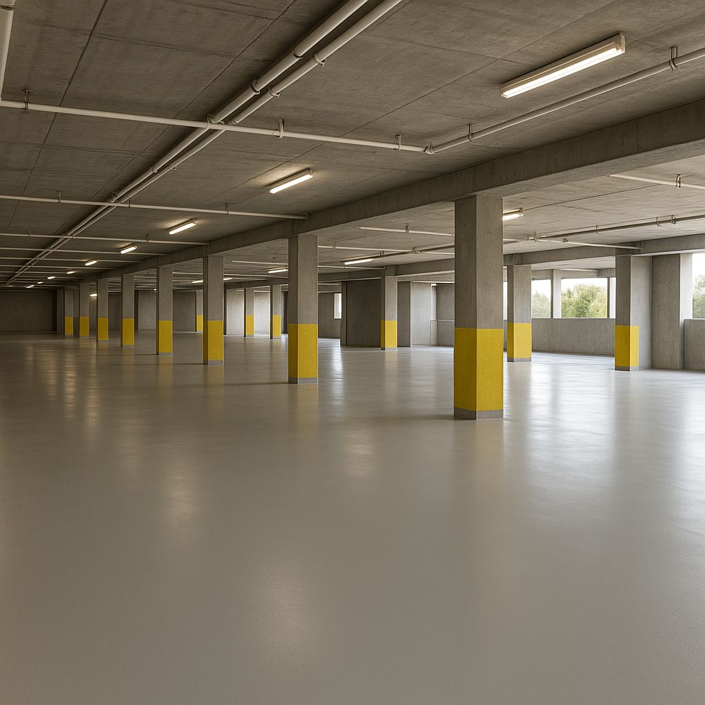 Mapei MMA car park coating system for fast cure waterproofing, durable deck protection and car park refurbishment in UK construction projects