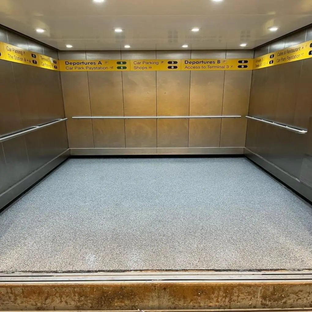Polyaspartic Coatings. Polyaspartic floor coating applied in an industrial warehouse for durable surface protection