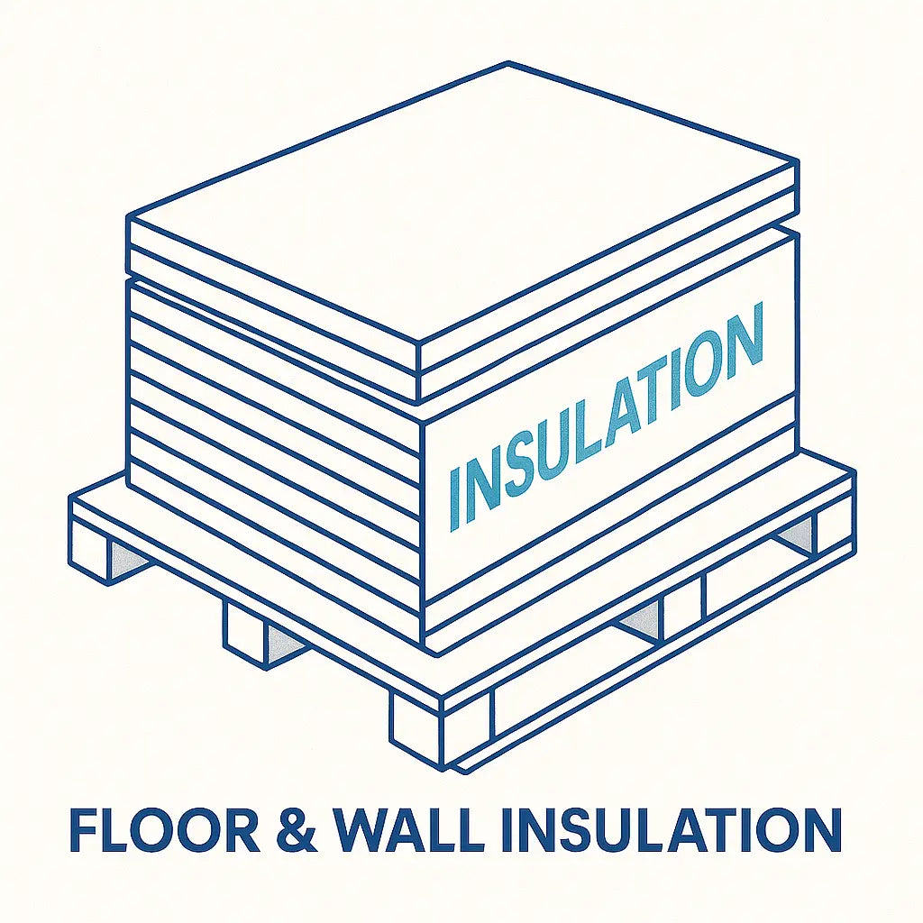 Wykamol, Newton and Mapei XPS floor insulation and Isotherm wall insulation from leading brands – pallet pricing for energy savings