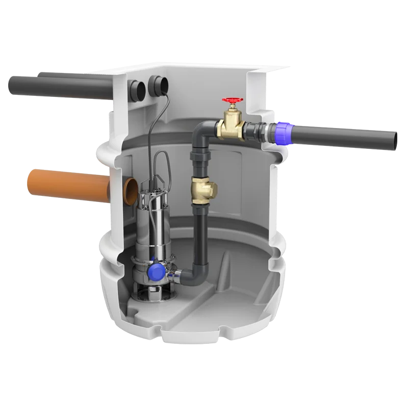 MagnaPro 650-1000 Vortex automatic packaged pumping station for grey water, surface water and storm water drainage.