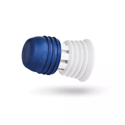 Water-swellable Sealing Plug for concrete spacers with impact-resistant core. Easy to install, pressure-resistant up to 6 bar. Sizes: 22–34mm.