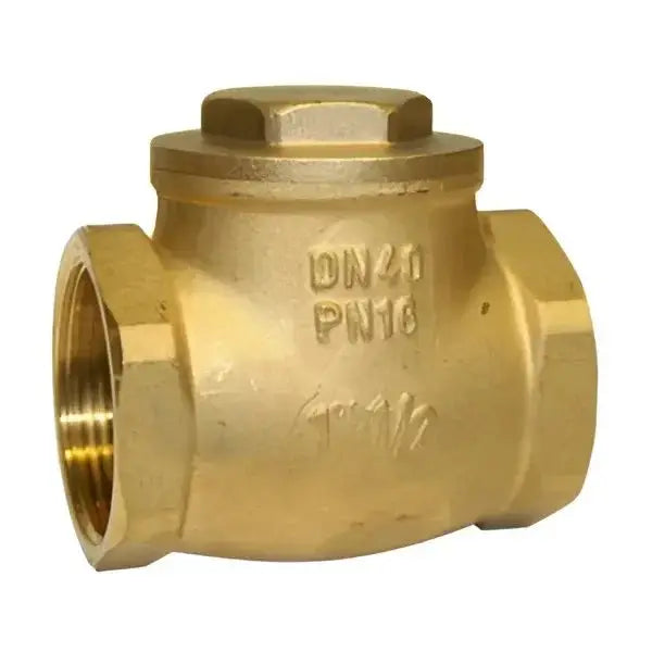 Brass swing check valve 1¼ inch female BSP threaded – Edincare non-return valve