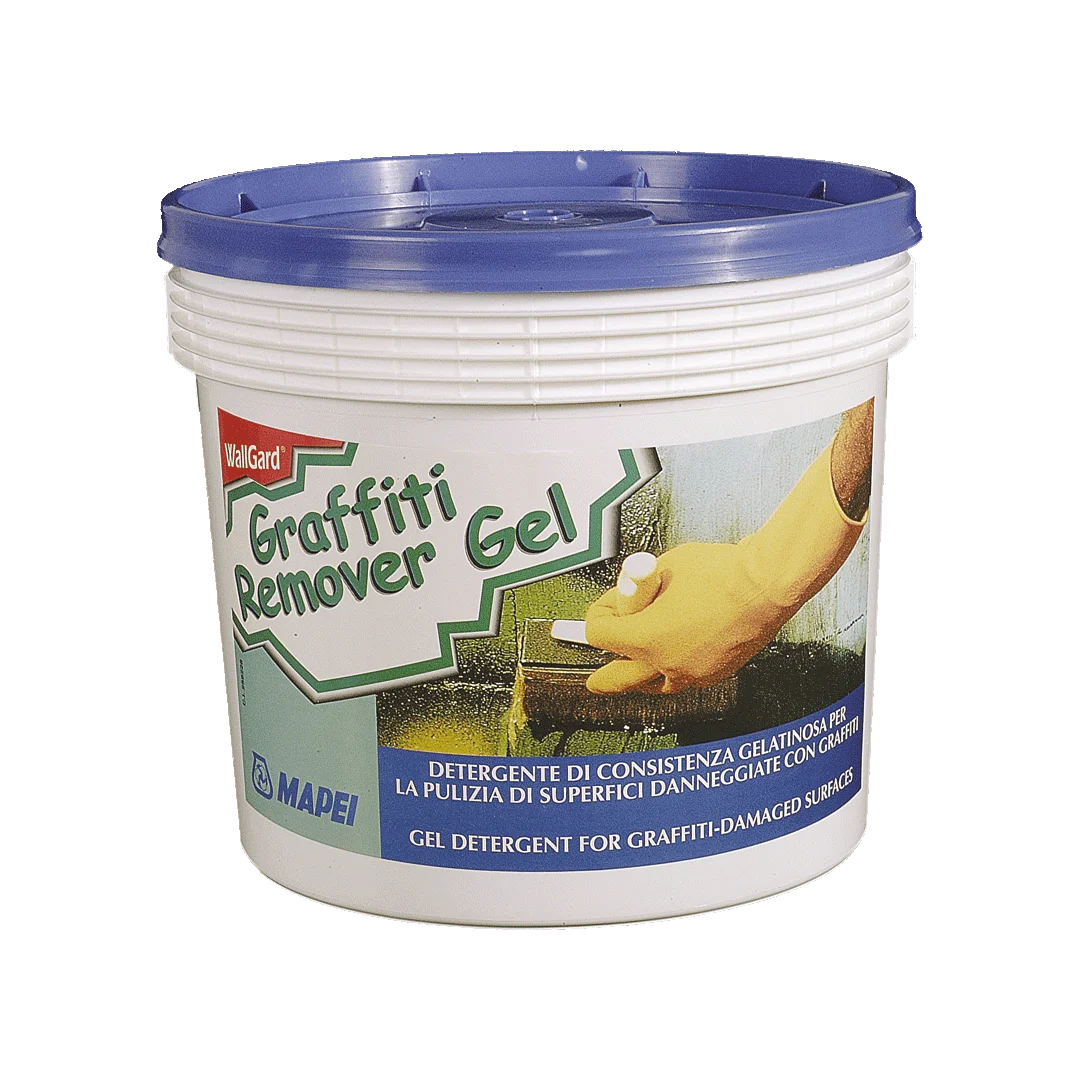 "WallGard Graffiti REMOVER GEL gel detergent for removing graffiti from untreated surfaces, with biodegradable solvents for safe and effective cleaning."