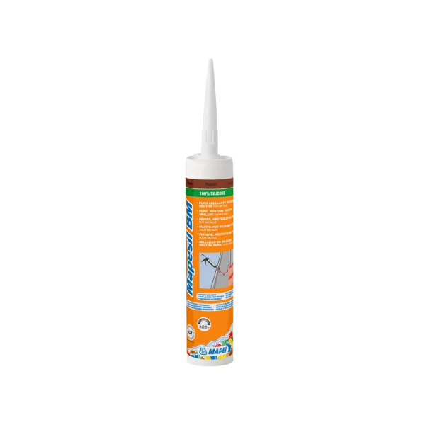 "MAPESIL BM neutral silicone sealant for metalwork, accommodating up to 25% movement, EC1 Plus low emission certified, available in multiple colours."