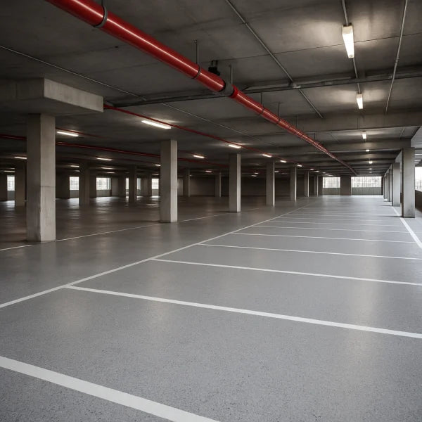 RESCRYL TC 360 two-component pigmented MMA topcoat for industrial floors and car parks, fast curing resin coating with chemical and wear resistance.