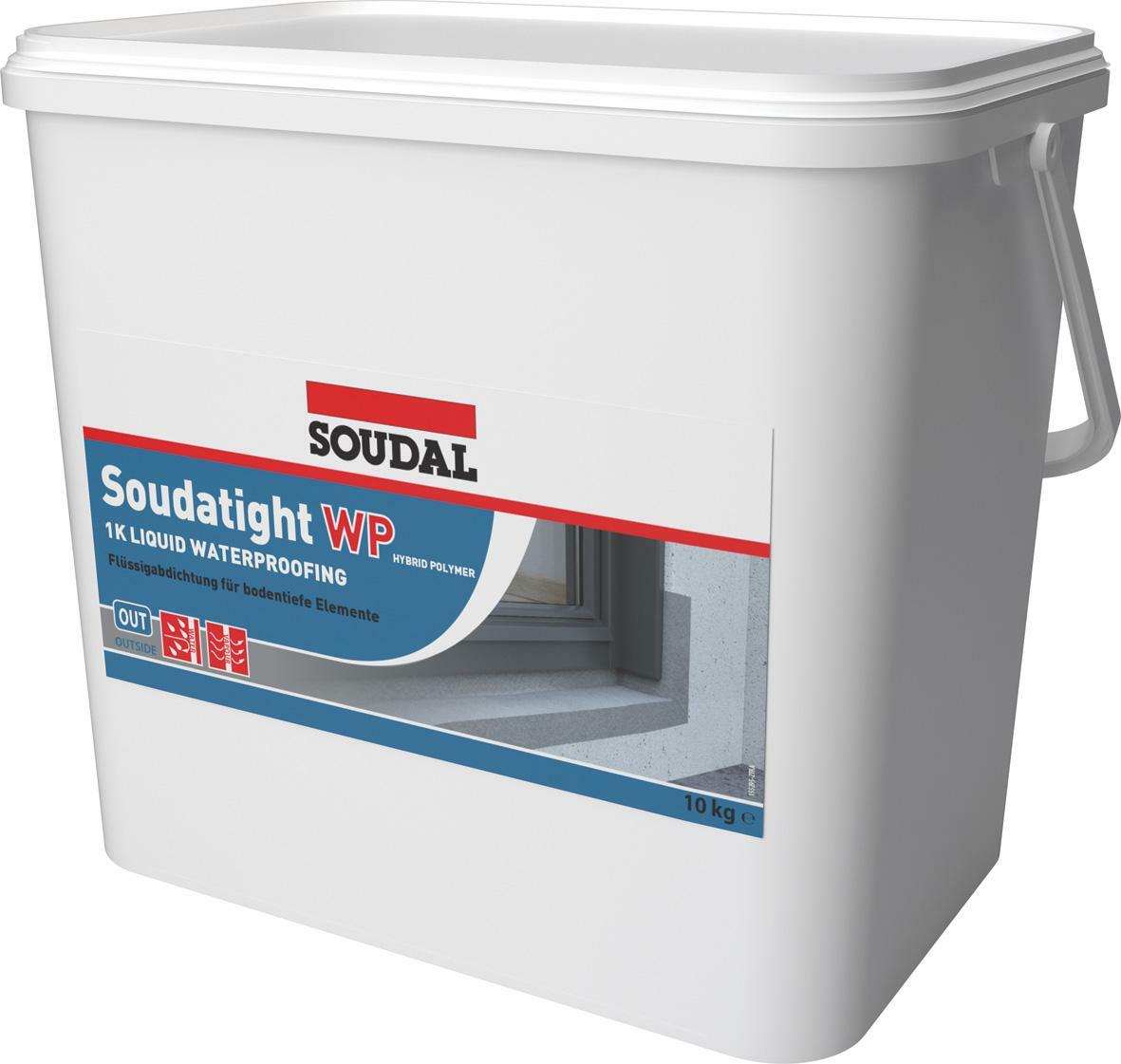Soudatight WP grey hybrid polymer waterproofing membrane for sealing window junctions, balconies, terraces and construction details.