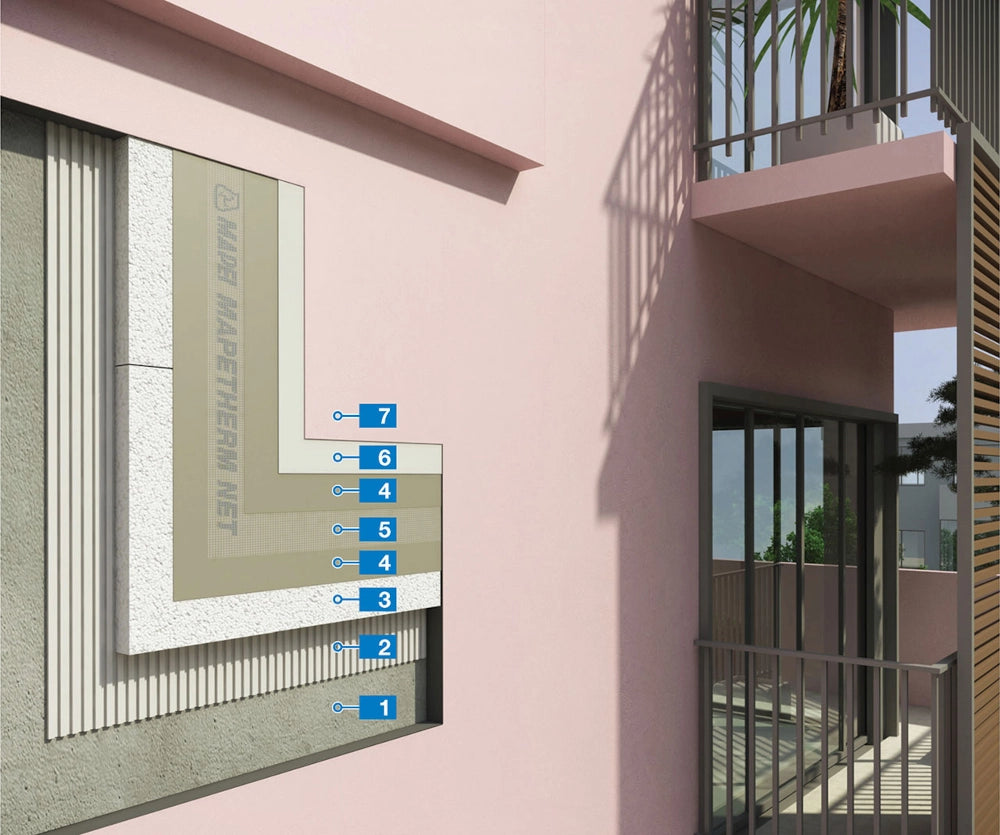 Assortment of insulation products from brands like ISOtherm, Tecnopol, and Mapei
