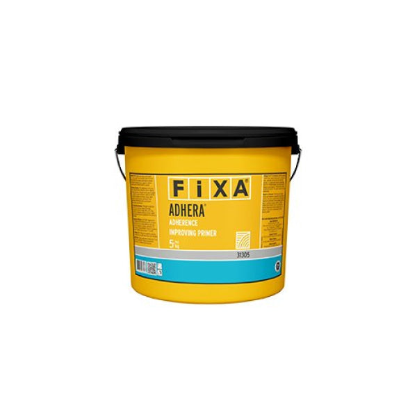 Acrylic dispersion based, single component, viscous primer with high adhesive properties for increasing adherance and balancing the absorption of the surface before covering ceramics on vertical and glassy surfaces or on ceramics.