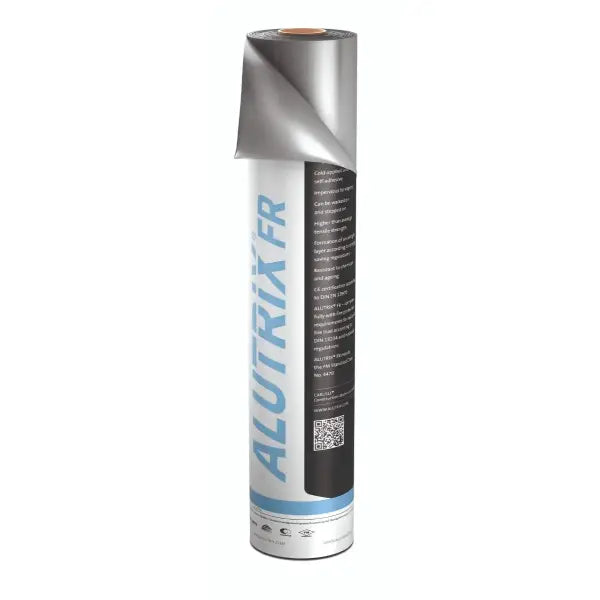 Roll of silver-wrapped ALUTRIX 600 Self Adhesive Vapour Barrier material for insulation