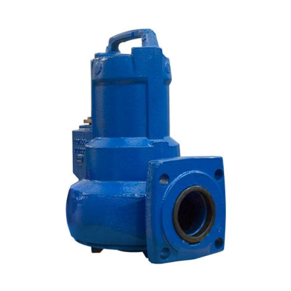 Blue industrial water pump featured in the Ama-Porter 601NE manual model