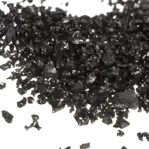 Scattered black granules with irregular shapes in Antislip ScanGrit For GRP - 25kg