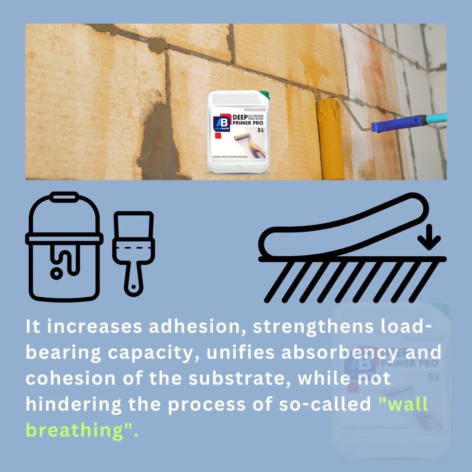 5l primer, acrylic primer, aqua build, breathable primer, brick primer
